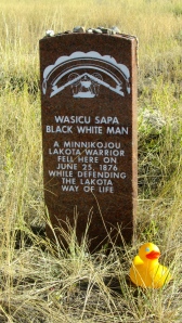 Marker for Lakota warrior