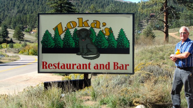 Zoka's restaurant. I am on K-rad's arm