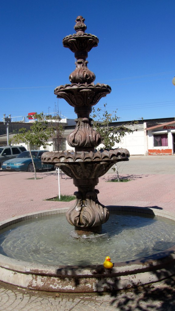 Fountain in Pink Store Plaza