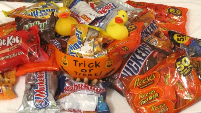 Halloween is a great holiday for kids and ducks!