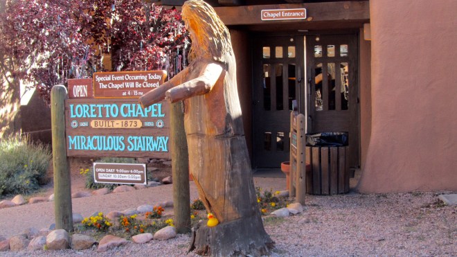 Loretto Chapel is famous in Santa Fe