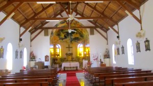 Inside Sacred Heart Church in Saba