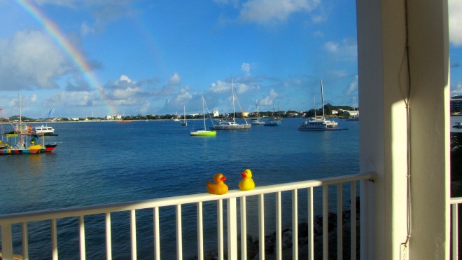 Rainbow over Simpson Bay