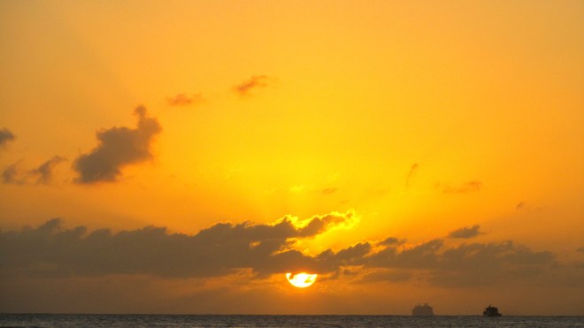 Beautiful Caribbean sunset