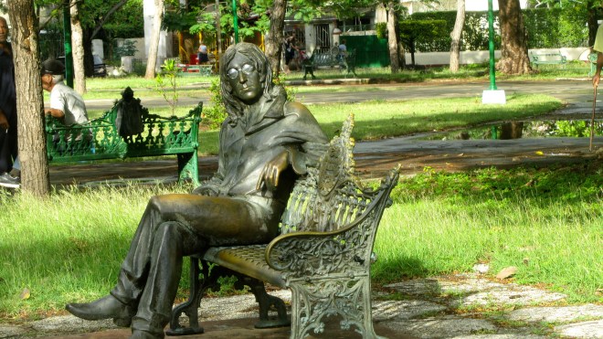 Bronze of John Lennon in Havana, Cuba