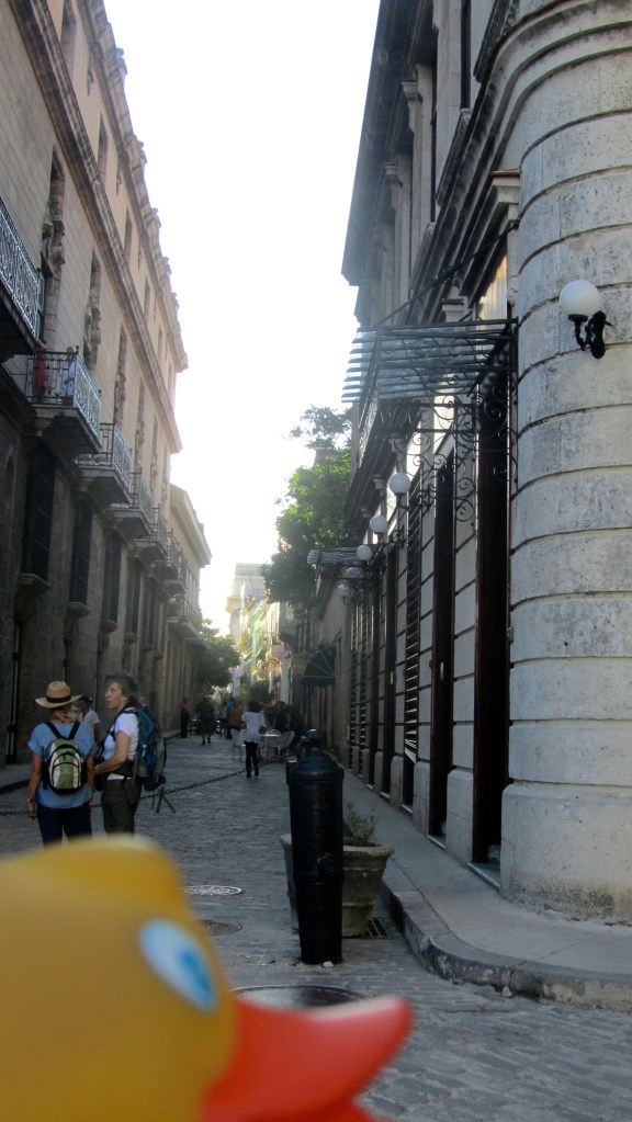 We strolled down narrow streets