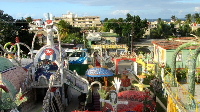 Fuster's art throughout his neighborhood