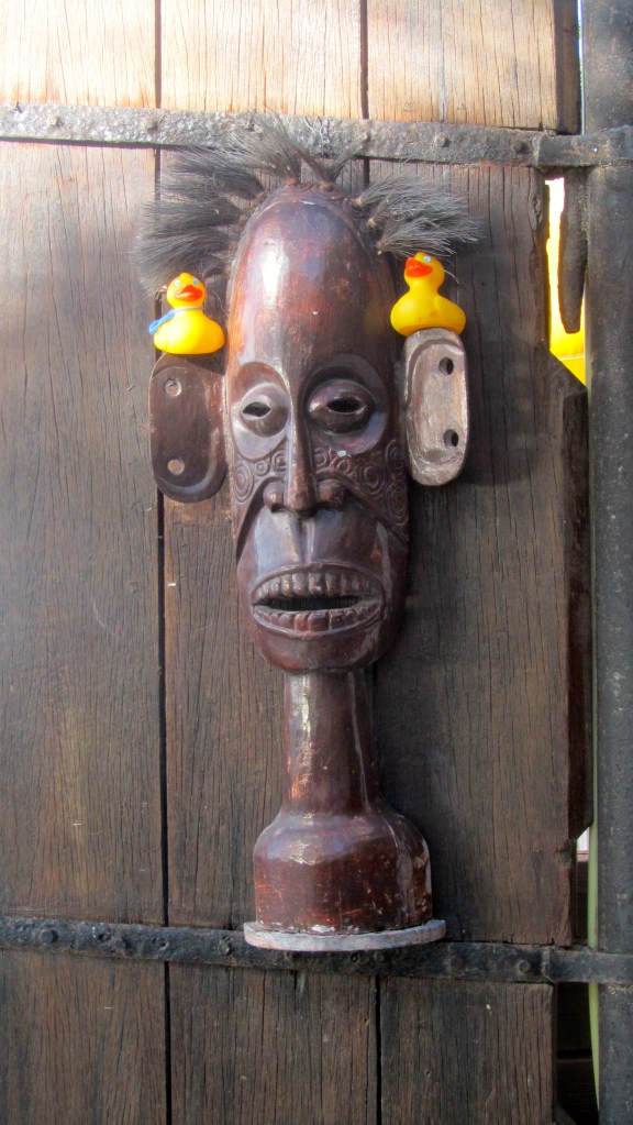 Mask with ducks on ears