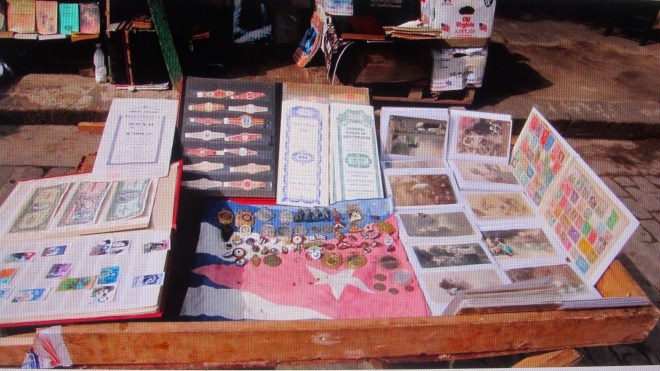 Old stamps for sale at this market