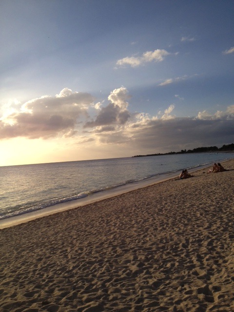End of the day at the beach