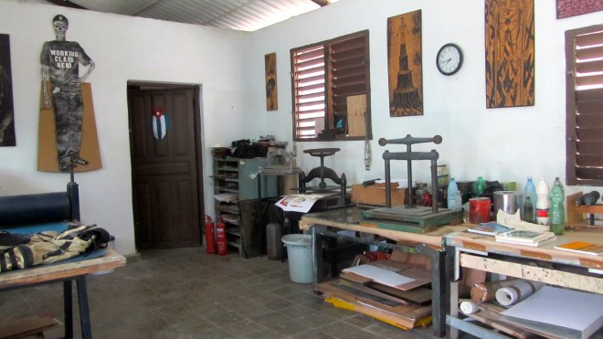 Work area for students