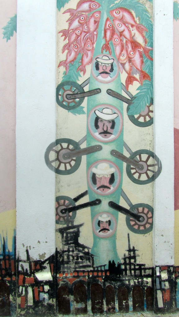 On building near school in Cienfuegos, Cuba