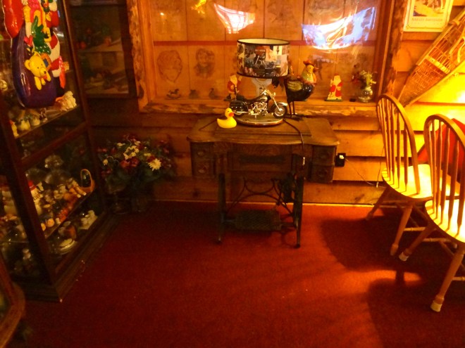 Eider on sewing machine