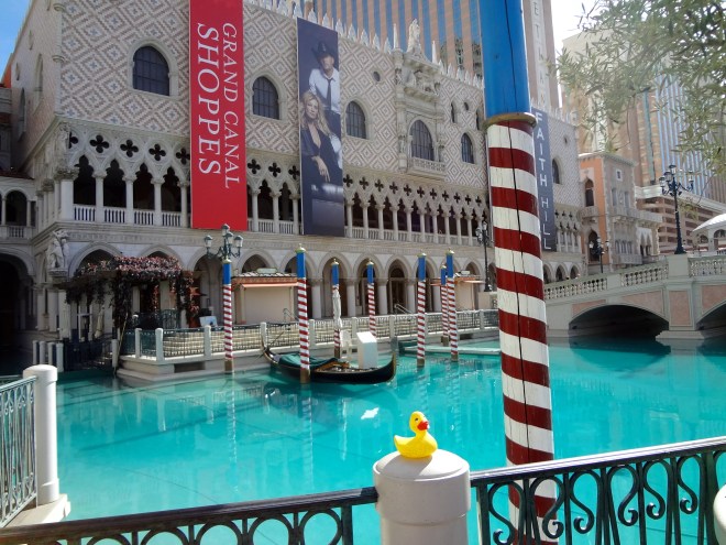 Outside the Venetian. I see a gondola there.