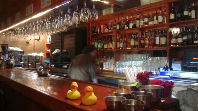 Ducks at the bar