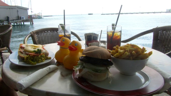 Table by the Caribbean