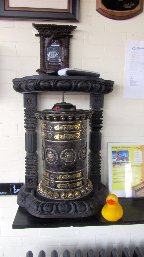 Prayer wheel by main door