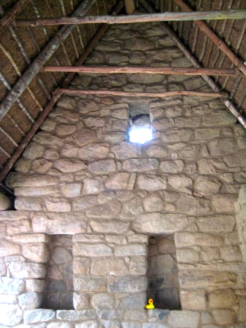 Inside stone building at Machu Picchu