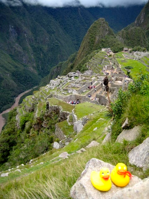 JB and his sister at Machu Picchu in Peru