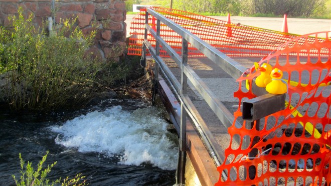 Water still fast and high