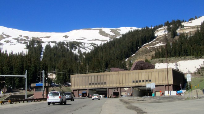Driving west, under the Continental Divide