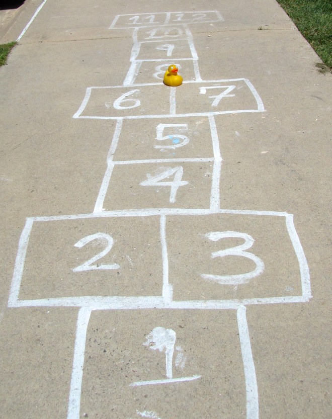 Zeb's first hopscotch