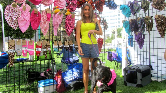 Steve shopping at Joyful Bling Dog Gear