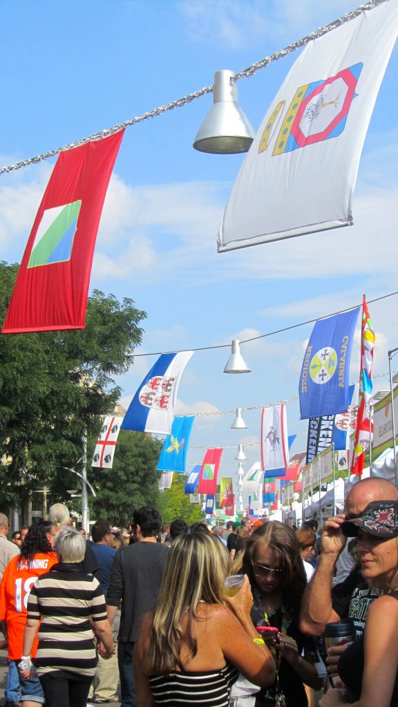 So many people. A popular festival