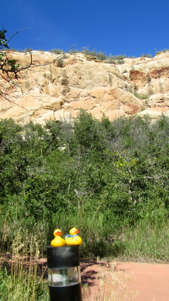 Heading down the trail