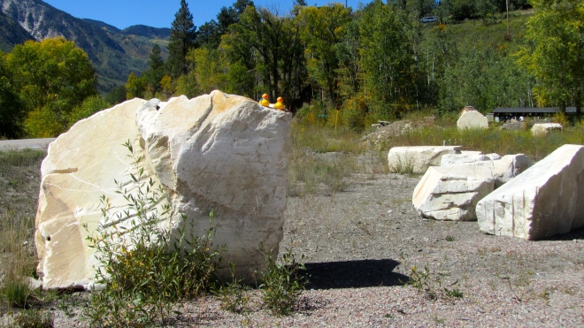 Large pieces of marble