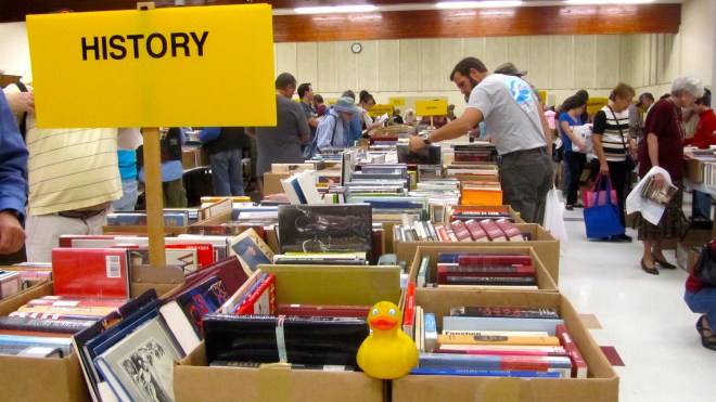 There are books and buyers everywhere