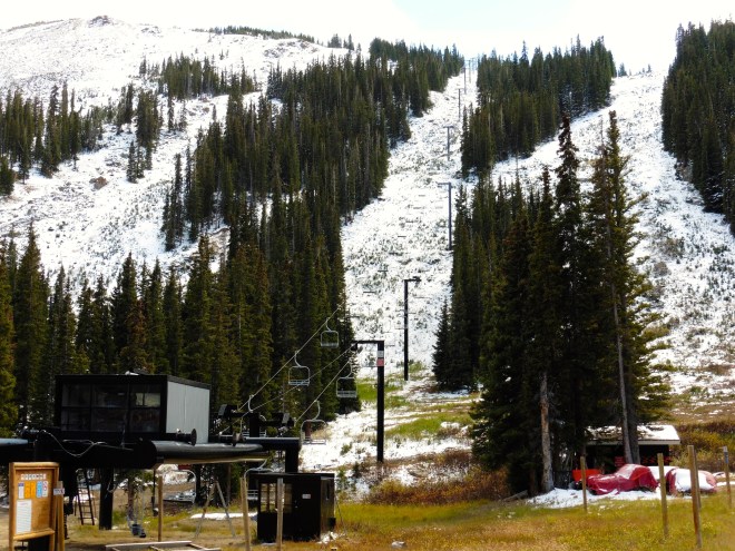 Getting ready to ski at Loveland Basin