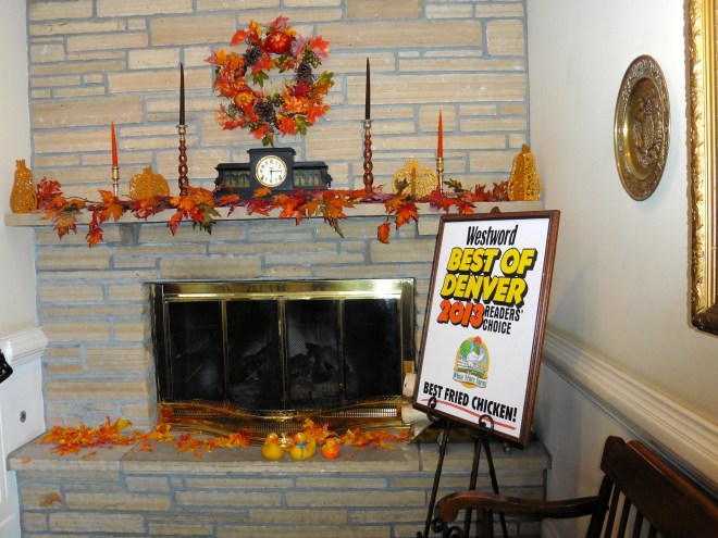 Enjoy this cozy room while waiting for your table