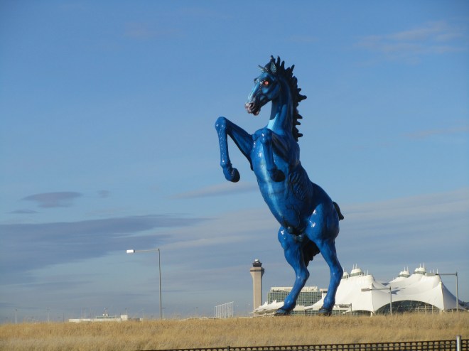Big Blue Horse at Denver International Airport