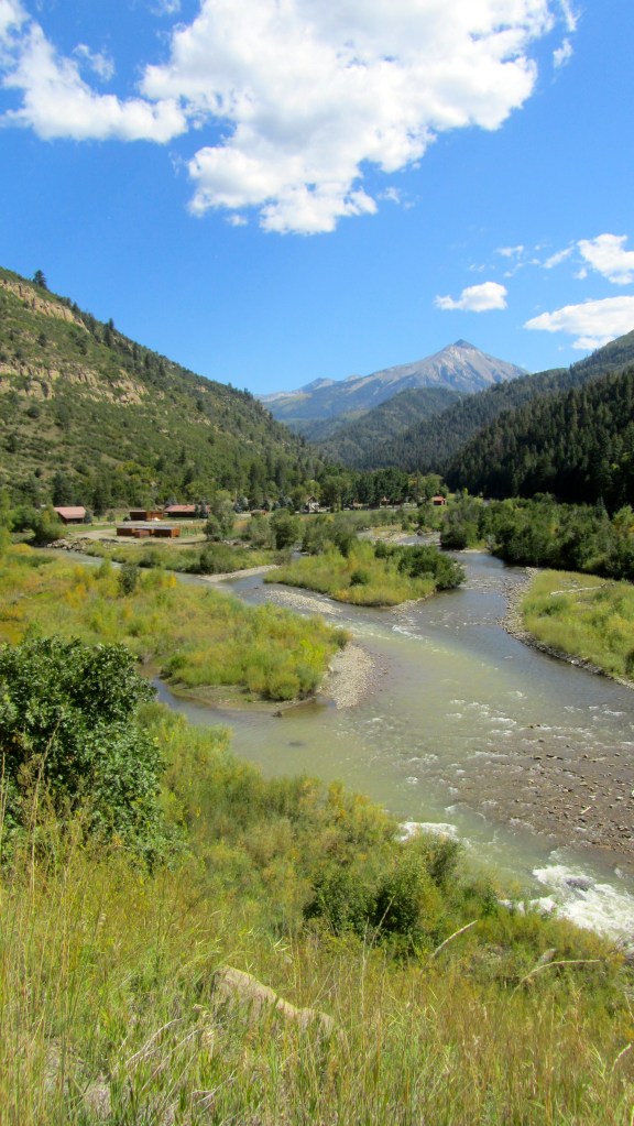 Rivers, mountains and beautiful blue skies