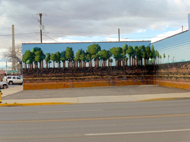 Painted on two walls