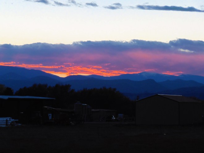 Colorado sunset in November, 2014