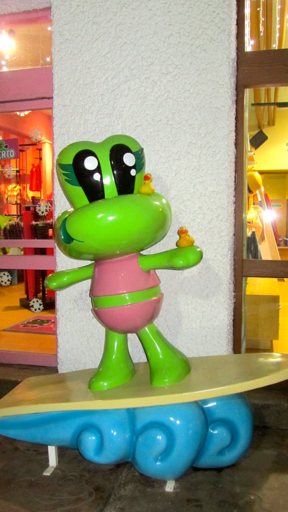 High waves. Ms Frog is holding us now