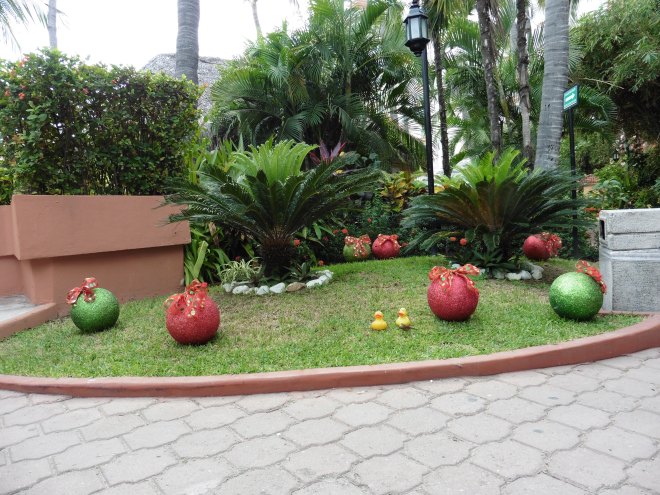 Just past security station