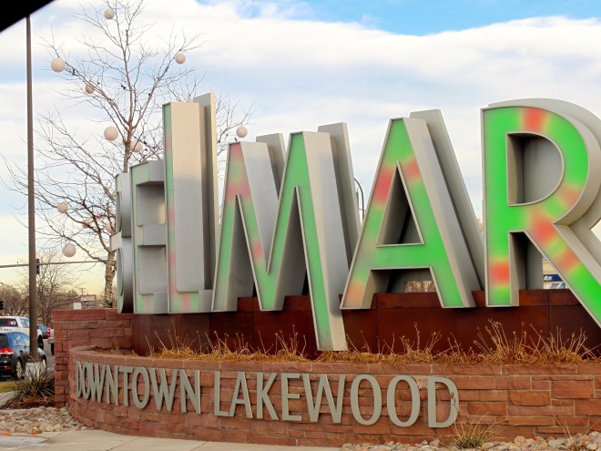 Belmar shopping center.  The B really is on this sign.  