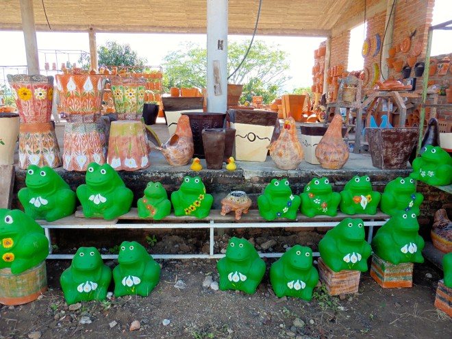 Pottery frogs for sale here