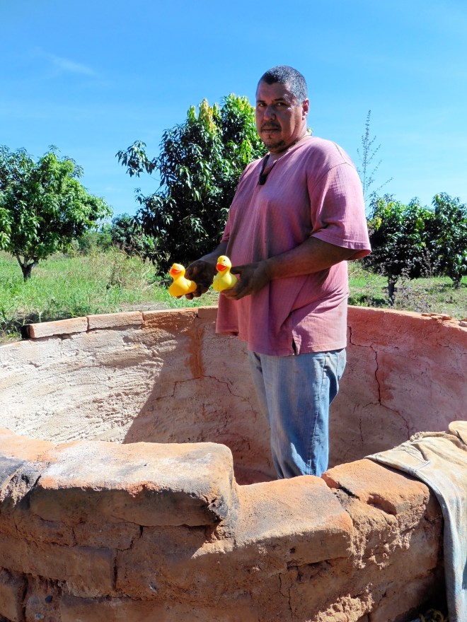 Ducks with man in oven