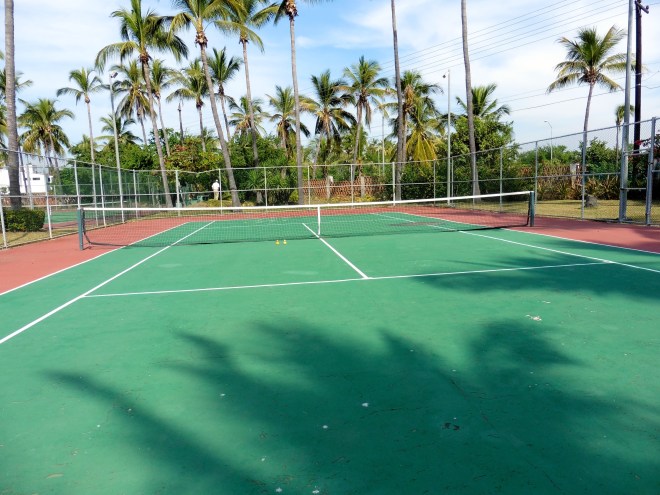 Tennis courts are big