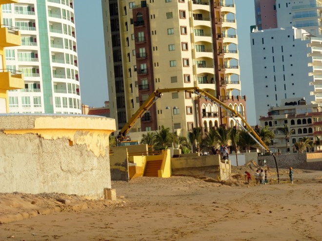 Working on beach front property