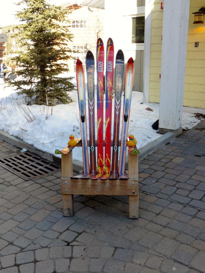 This chair announces the ski resort