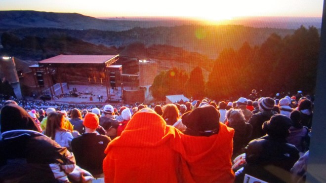 Easter Sunrise Service at Red Rocks Amphitheater in Morrison, Colorado