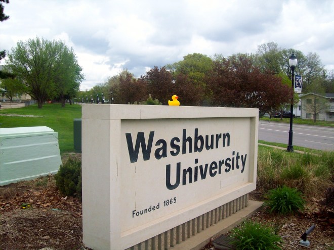 Wildcat Duck at Washburn University in Topeka, Kansas