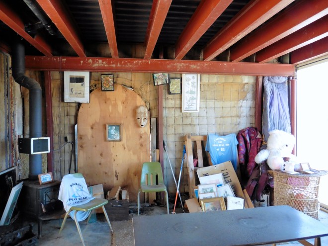 Trygve's living room. We liked the teddy bear by the window.
