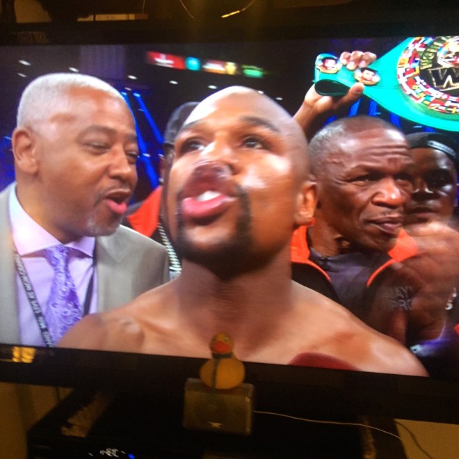 Floyd Mayweather is the winner and champion!