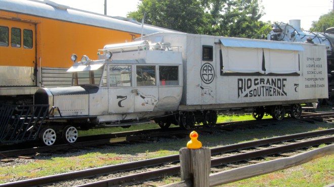 Truck or train? With a goose?
